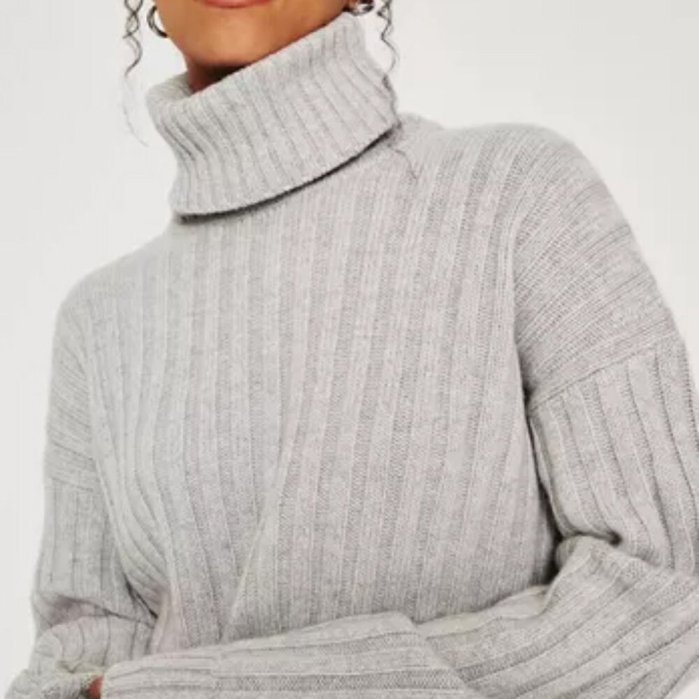 AG Adriano Goldschmied Gray Turtleneck Sweater